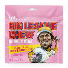 Load image into Gallery viewer, Big League Chew Punch Out Pink Lemonade Gum, 12ct Pouches