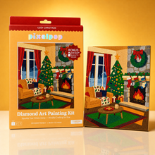 Load image into Gallery viewer, Craft Hero - Christmas Diamond Art | Cozy Fireplace