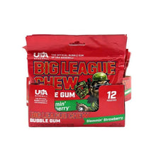 Load image into Gallery viewer, Big League Chew Slamming' Strawberry Gum, 12ct Pouches