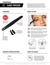 Load image into Gallery viewer, Tweezerman - Tweezerman Black Matte Slant Tweezer
