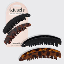 Load image into Gallery viewer, KITSCH - Banana Clip 2pc- Black &amp; Tort

