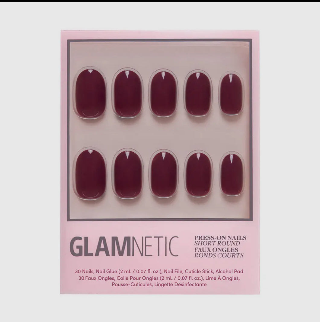Glamnetic Press on Nails “Berry Maroon”