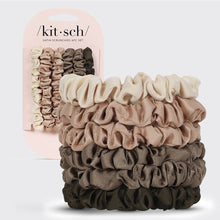Load image into Gallery viewer, KITSCH - Ultra Petite Satin Scrunchies 6pc - Eucalyptus
