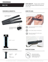 Load image into Gallery viewer, Tweezerman - Tweezerman 7” Black Nail Files
