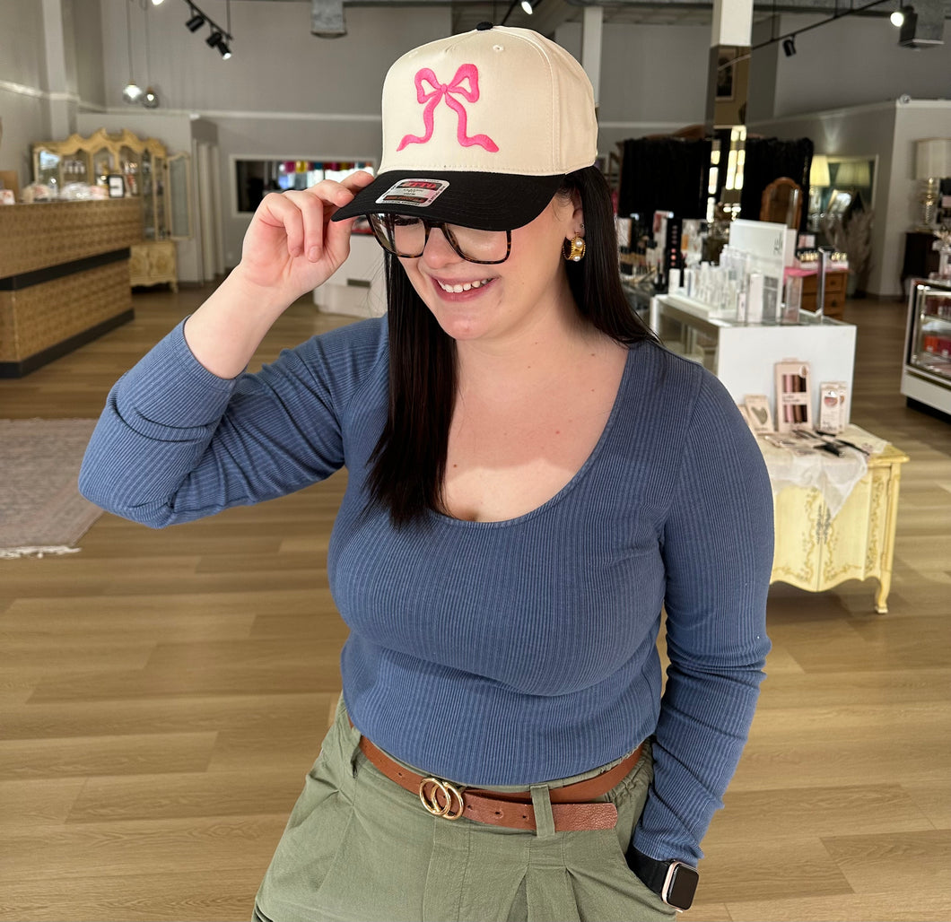 Pink Bow Trucker Hat