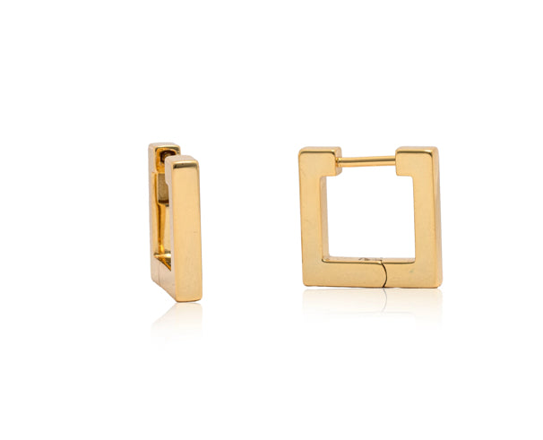 CAI Gold Square Huggie Earring