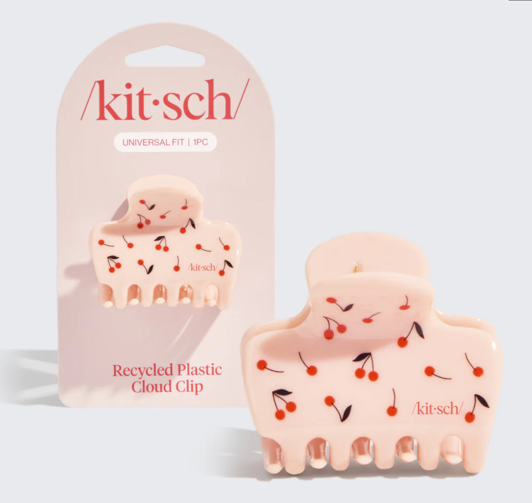Kit.Sch Cherry Print Cloud Claw Clip