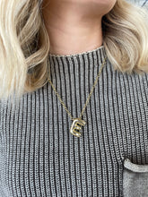 Load image into Gallery viewer, Cool and Interesting Gold Chunky Initial Necklace
