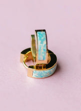 Load image into Gallery viewer, Pierced Co Opal Huggies
