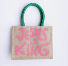 Load image into Gallery viewer, Jesus is King Easter Basket Bag
