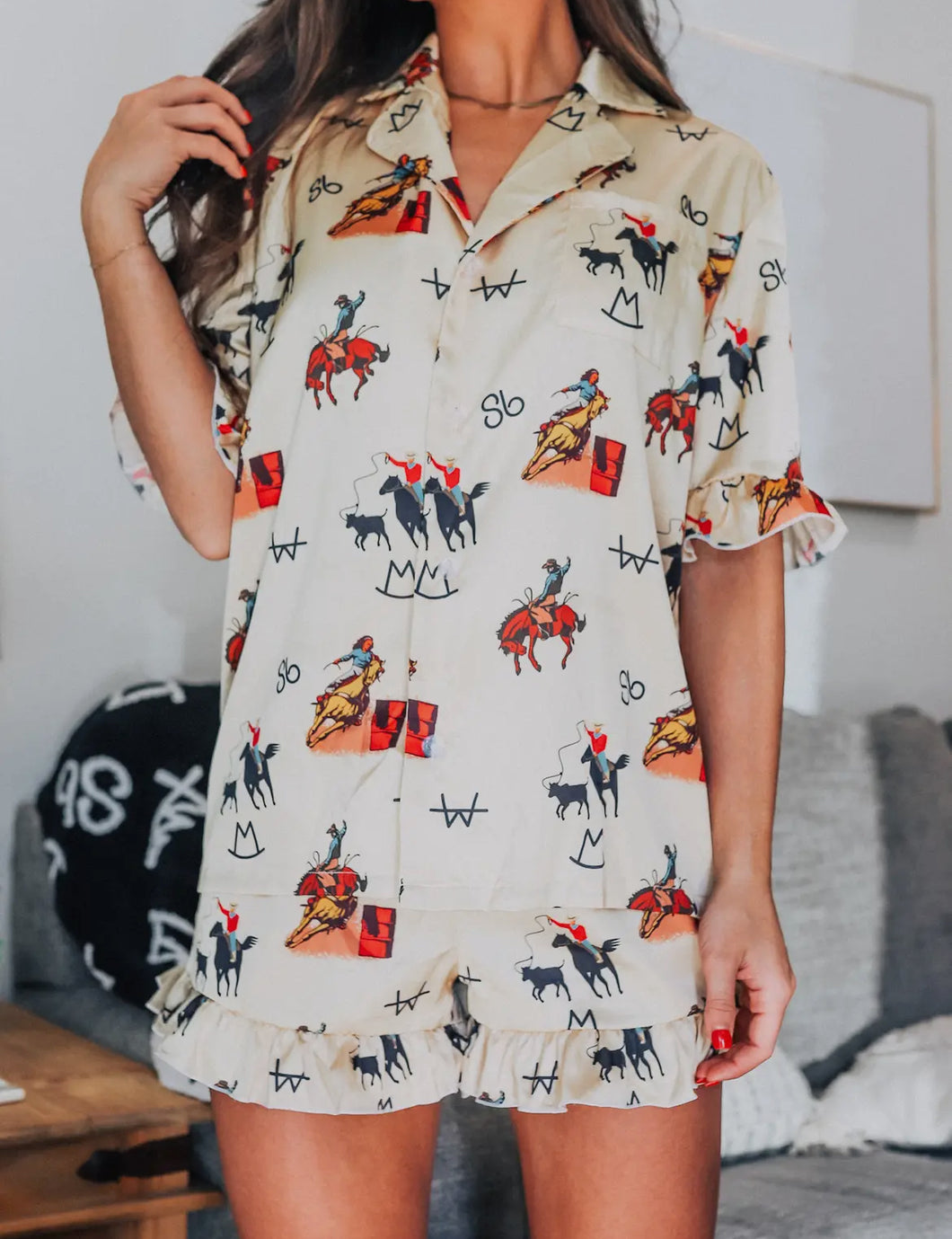 Mid Western Merch Vintage Cowboy Pajama Set