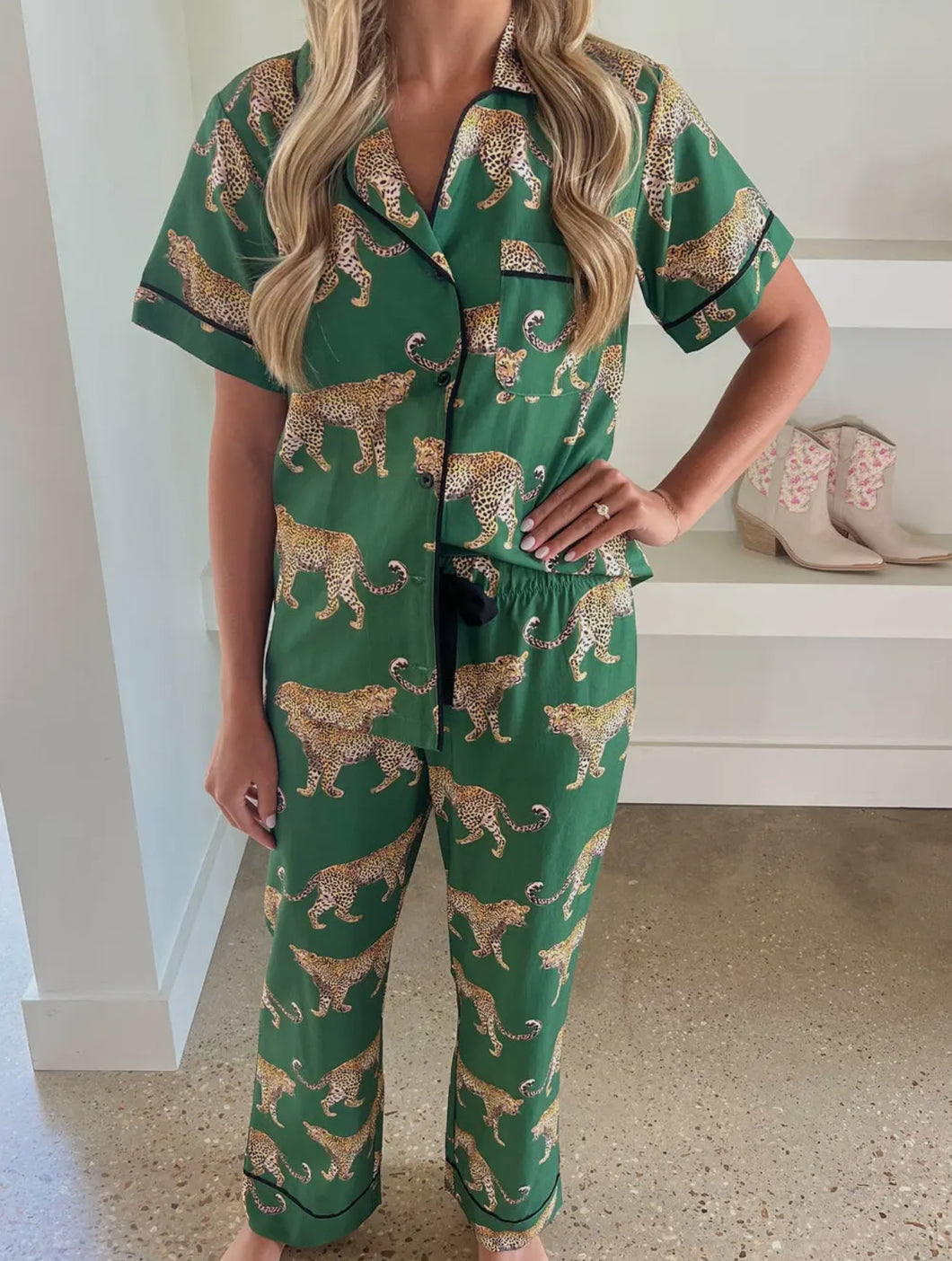 Cheetah Pajama Set