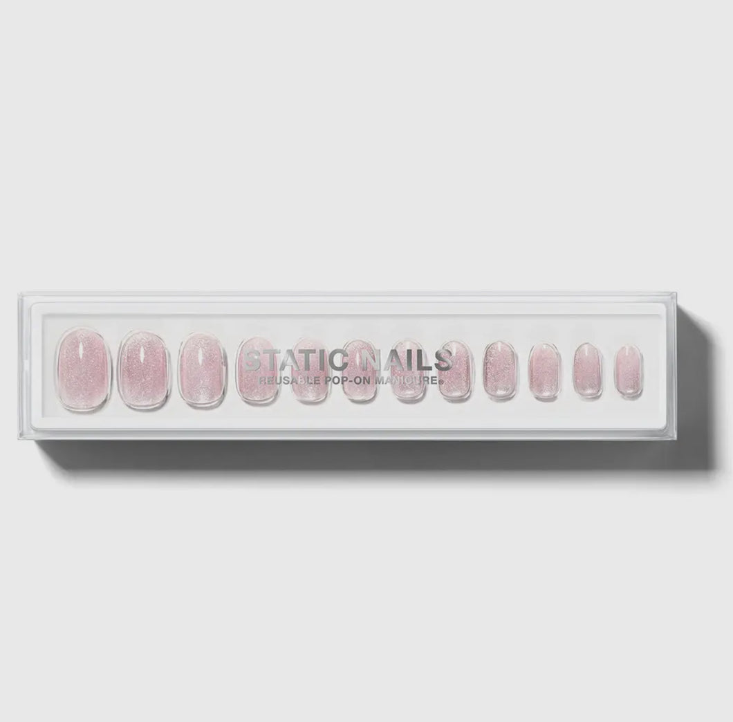 Static Nails Velvet Pink Round