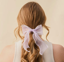 Load image into Gallery viewer, The Darling Effect Sheer Pearl Hair Bow
