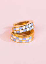 Load image into Gallery viewer, Pierced Co Checkered Huggies
