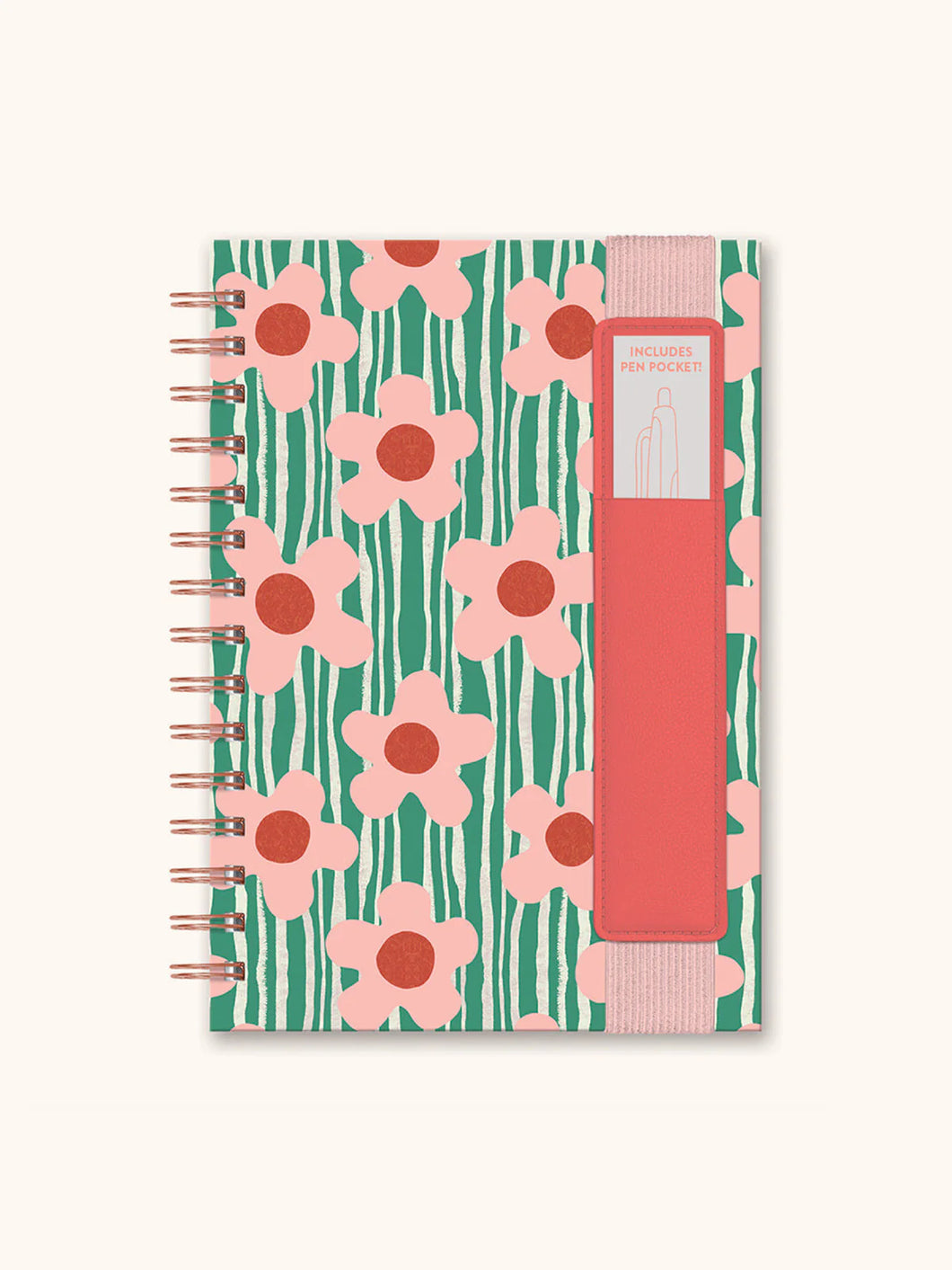 Studio Oh! Reigning Flowers Oliver Notebook with Pen Pocket