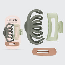 Load image into Gallery viewer, KITSCH - Recycled Plastic Assorted Claw Clip Set 3pc - Octopus
