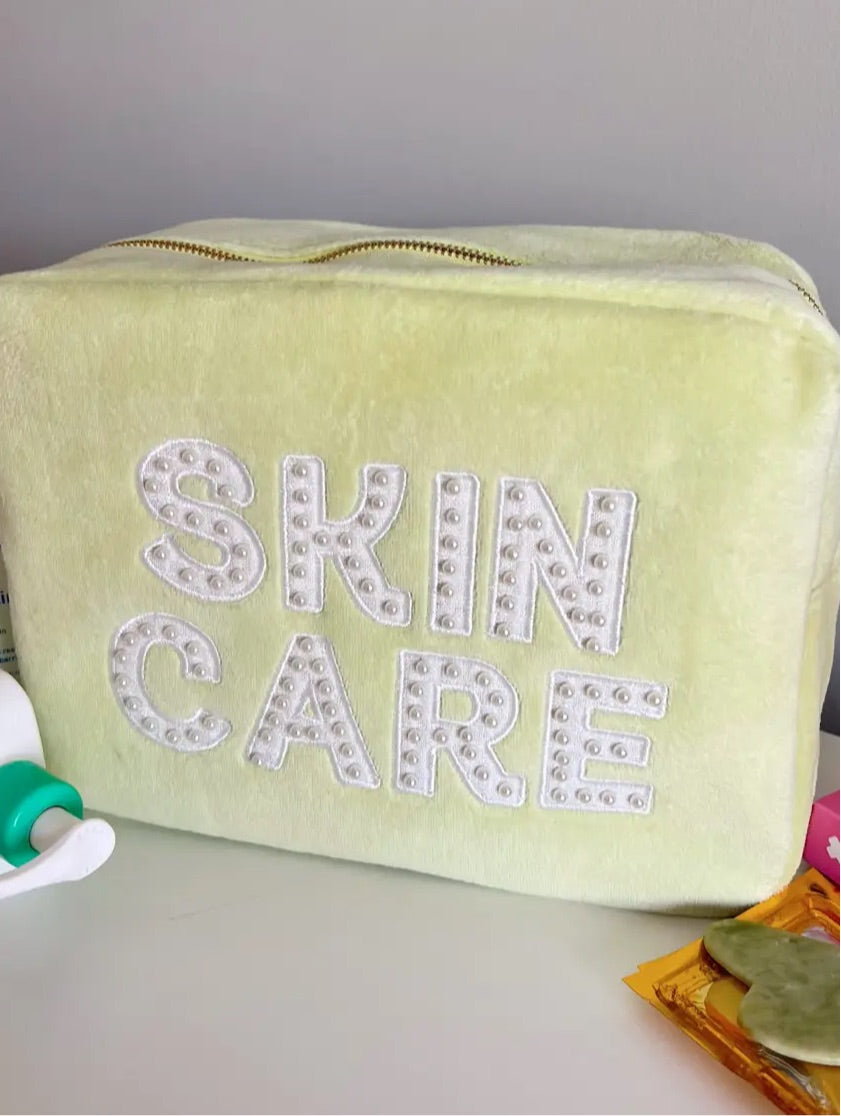 “Skincare” XL Makeup Bag
