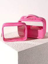 Load image into Gallery viewer, Shiraleah Ezra Clear Cosmetic Bag Set
